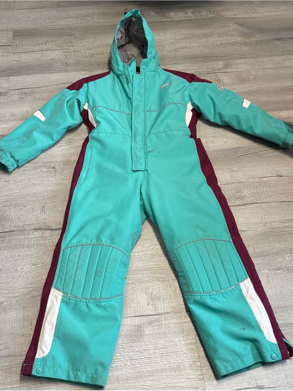 Unbranded Kids Teal & dark purple One-Piece Snow Suit